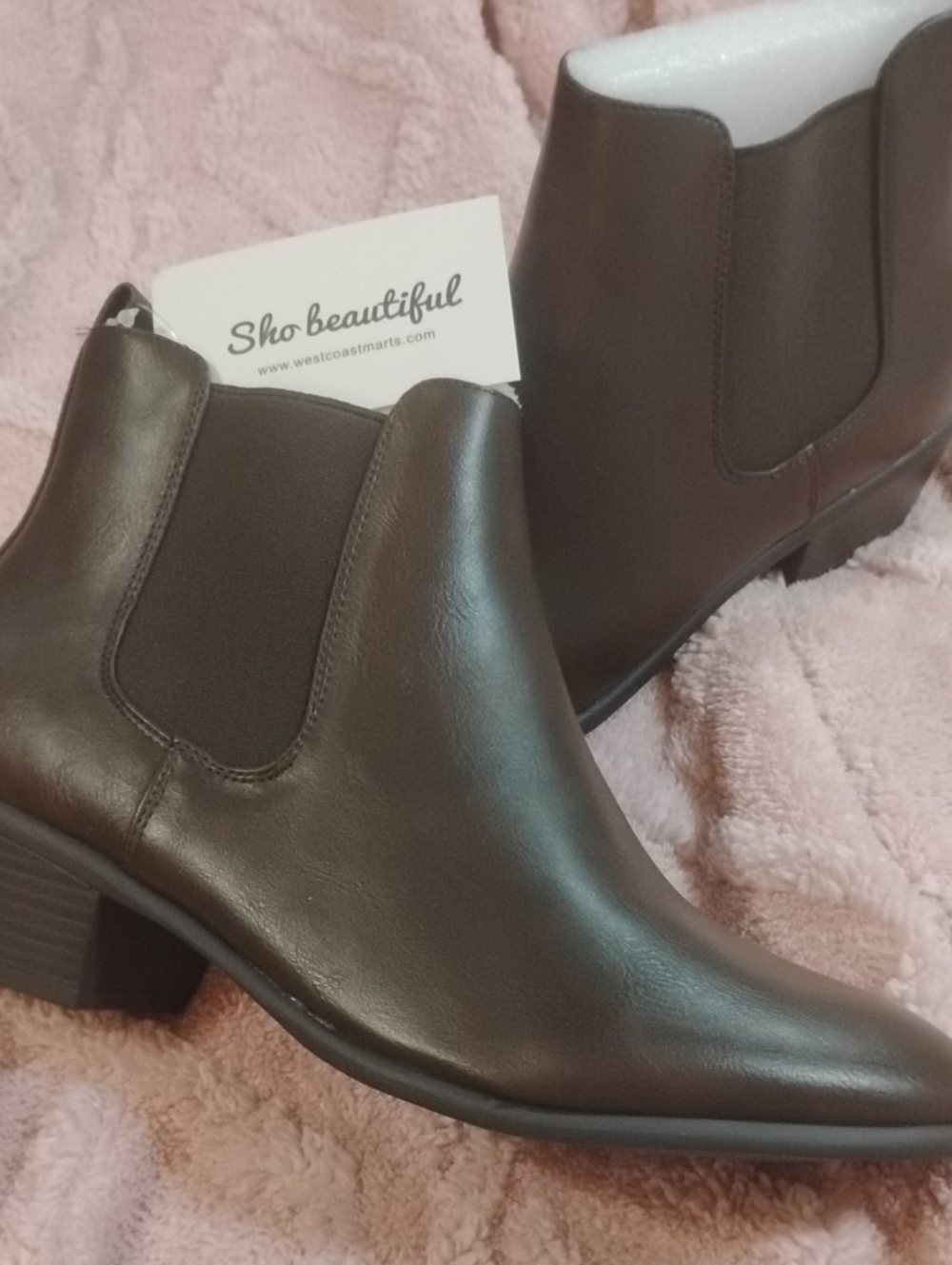 Dark Brown Chelsea Ankle Booties